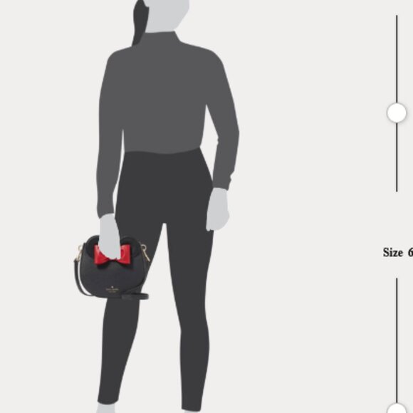 Kate Spade Black Crossbody Bag with Red Bow - Picture 6 of 8